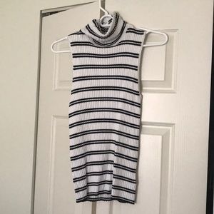 Striped turtleneck